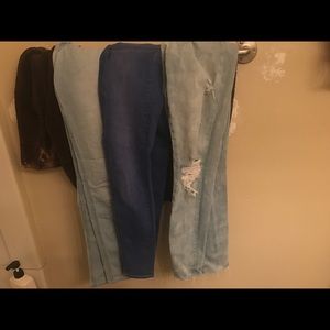 3 jeans. Size 1 long from Hollister. Size 2 long